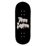 Black Logo Fingerboard Deck (Drips will Match Bottom Ply Color)
